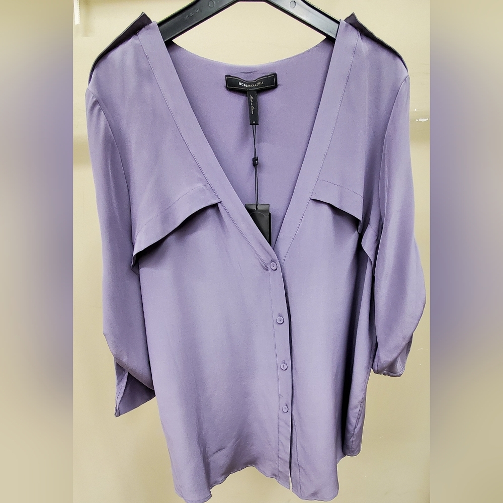BCBG Purple Women's Top Size M